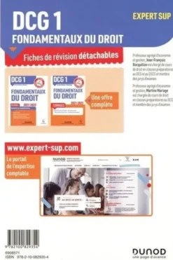 DCG 1 Fondamentaux du droit. Fiches de révision, 3e édition, Jean-François Bocquillon
