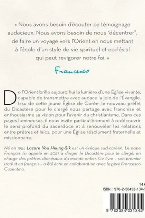 De l'Orient brille une lumière. La vision pour l’avenir de l’Eglise du nouveau préfet du Dicastère pour le clergé, Lazare You