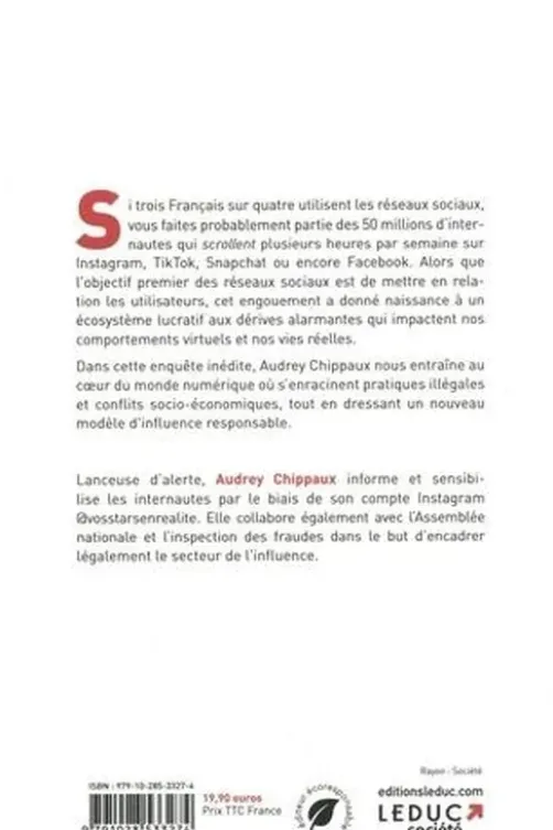 Derrière le filtre. Enquête sur le système de l'influence, Audrey Chippaux