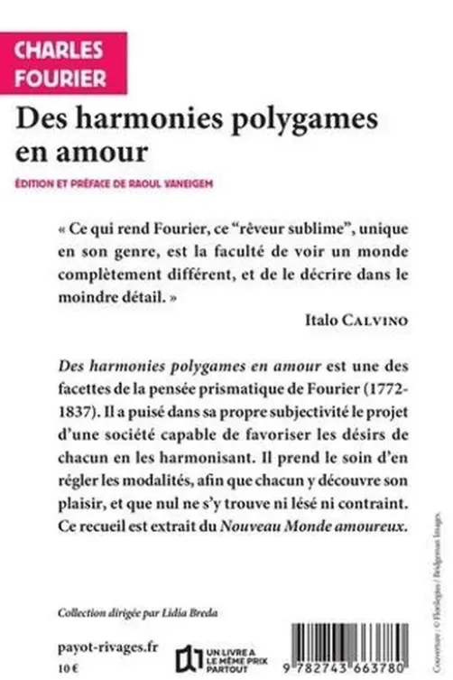 Des harmonies polygames en amour, Charles Fourier