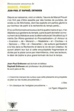 Dictionnaire amoureux de Marcel Proust, Jean-Paul Enthoven