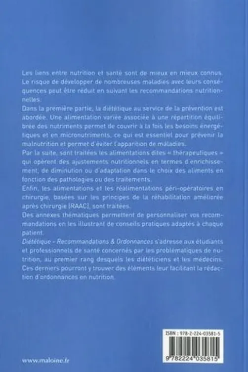 Diététique. Recommandations & ordonnances, Edition 2020, Nathalie Masseboeuf