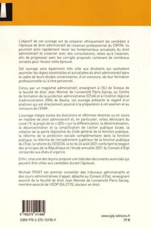 Droit administratif. Droit administratif général, droit administratif spécial, Edition 2022, Michaël Poyet