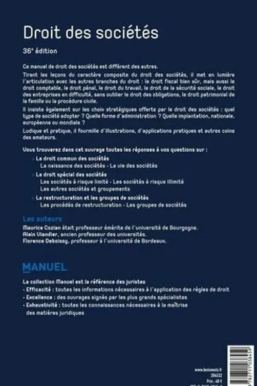 Droit des sociétés. 36e édition, Maurice Cozian