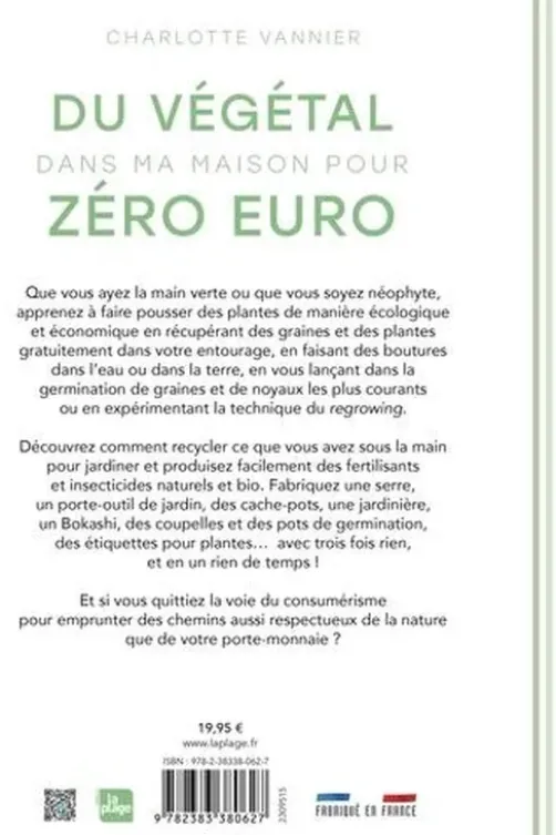 Du végétal dans ma maison pour zéro euro, Charlotte Vannier
