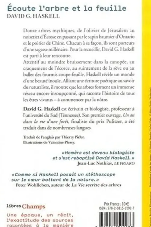 Ecoute l'arbre et la feuille, David George Haskell