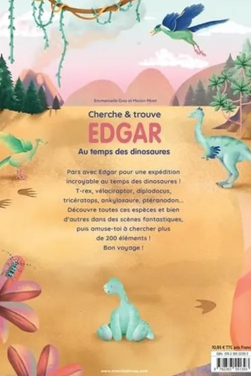 Edgar : Au temps des dinosaures. Cherche & trouve, Emmanuelle Gras