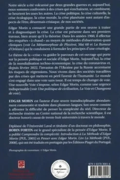 Edgar Morin crisologue. La pensée politique et sociale d'Edgar Morin, Robin Fortin