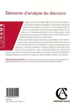 Eléments d'analyse du discours. 3e édition, Georges-Elia Sarfati