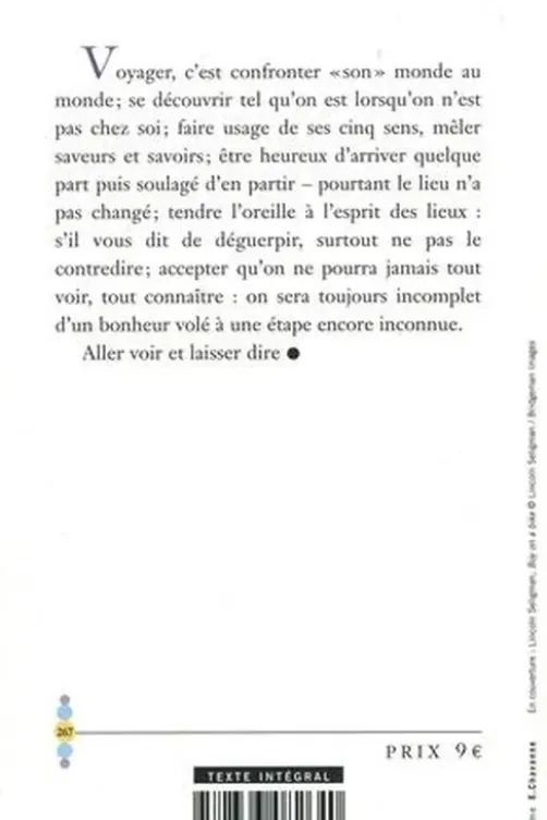 Eloge des voyages et du repos, Elisabeth Foch-Eyssette