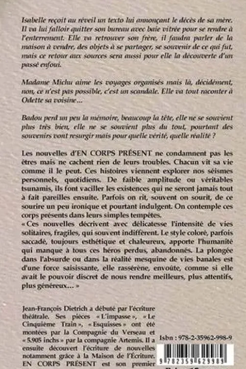 En corps présent, Jean-François Dietrich