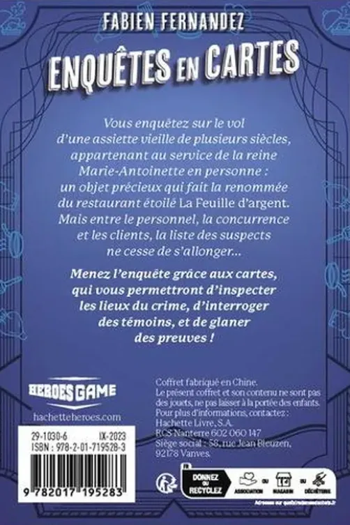 Enquêtes en cartes. 100 cartes pour résoudre l'enquête !, Fabien Fernandez