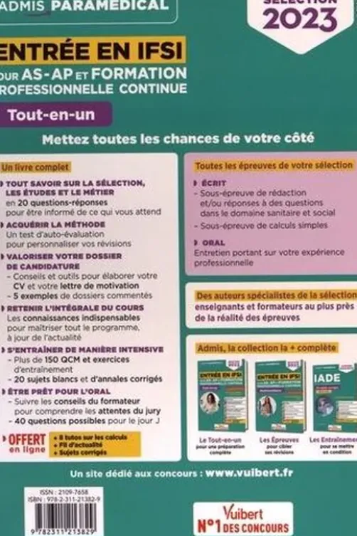 Entrée en IFSI pour AS-AP et formation professionnelle continue. Tout-en-un ; Avec 50 flashcards interactives, Edition 2023, Isabelle Bisutti