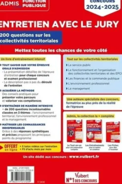 Entretien avec le jury, 200 questions sur les collectivités territoriales. Concours et examens professionnels Catégories A et B, Edition 2024-2025, Fabienne Geninasca