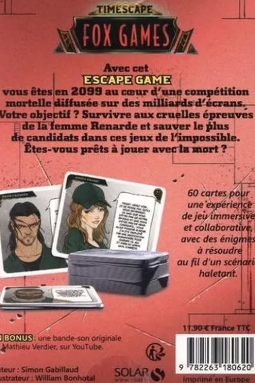 Escape Game Fox Games. Avec 60 cartes, Simon Gabillaud