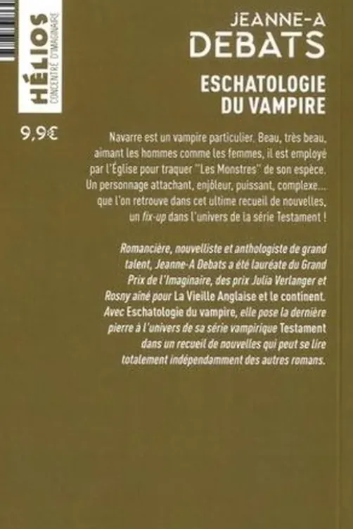 Eschatologie du vampire, Jeanne-A Debats