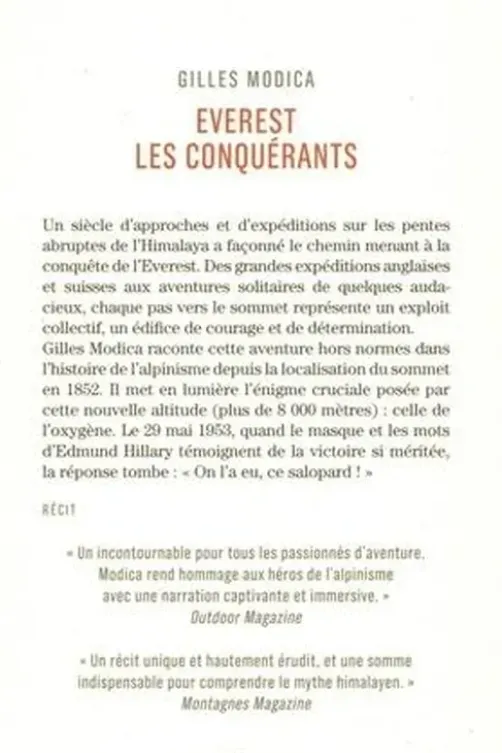 Everest, les conquérants. 1852-1953, Gilles Modica
