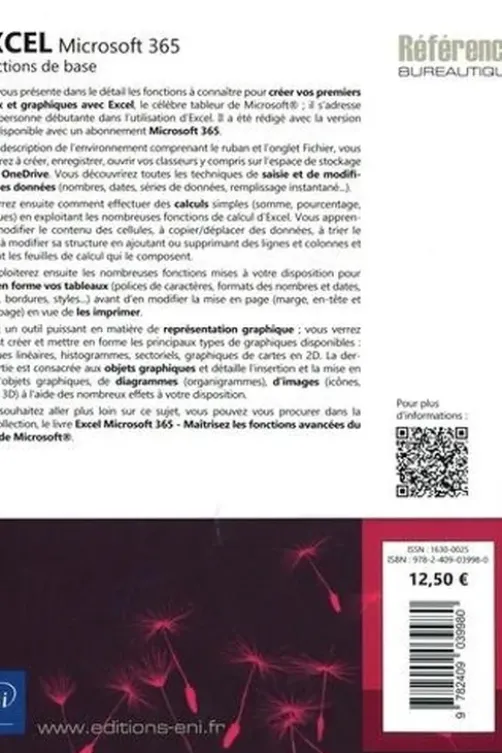 Excel Microsoft 365. Fonctions de base, 2e édition, Editions ENI