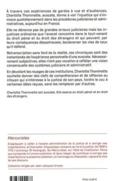 Expériences d'une (in)justice ordinaire, Charlotte Thominette