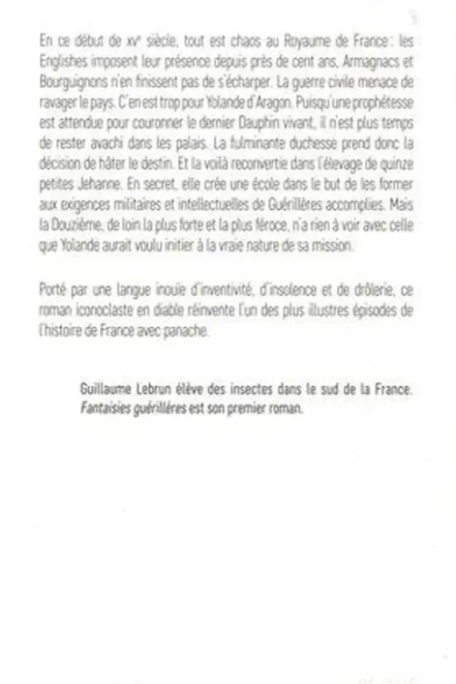 Fantaisies guérillères, Guillaume Lebrun