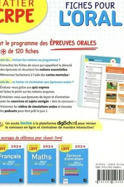 Fiches pour l'oral. Edition 2024-2025, Anaëlle Cormier