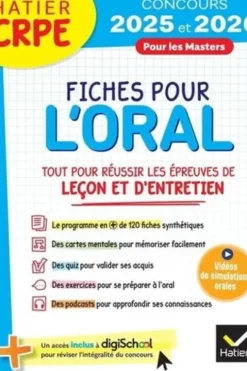 Fiches pour l'oral. Edition 2024-2025, Anaëlle Cormier