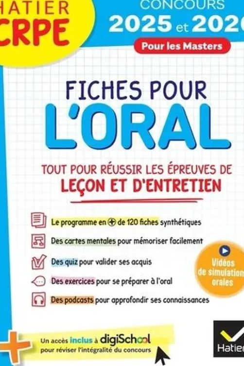 Fiches pour l'oral. Edition 2024-2025, Anaëlle Cormier