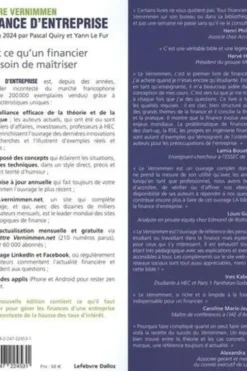 Finance d'entreprise. Edition 2024, Pascal Quiry