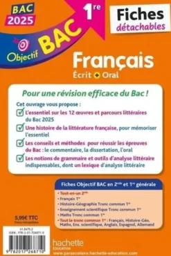 Français écrit + oral 1re. 77 fiches détachables, Edition 2025, Sofia Rossignol