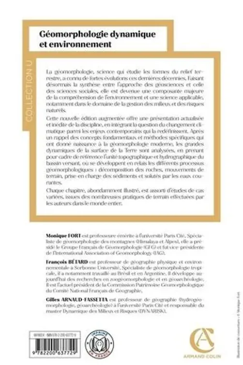 Géomorphologie dynamique et environnement. 2e édition, Monique Fort
