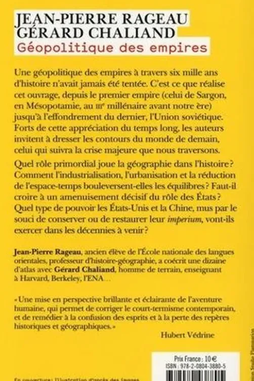 Géopolitique des empires. 6000 ans d’histoire humaine, Jean-Pierre Rageau