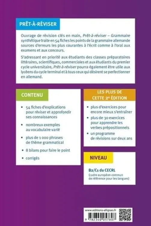 Grammaire synthétique Allemand B2-C1. 2e édition revue et augmentée, Cécilia Clavier-Delmas