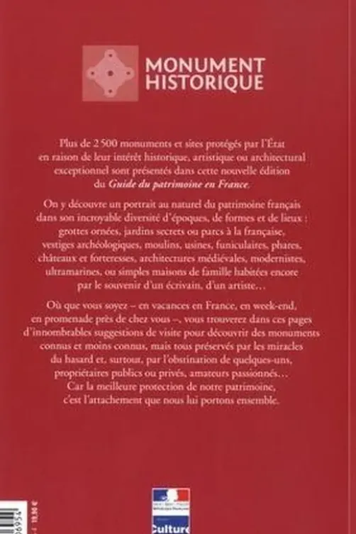 Guide du patrimoine en France. 2500 monuments et sites ouverts au public, Patrimoine (Editions du)