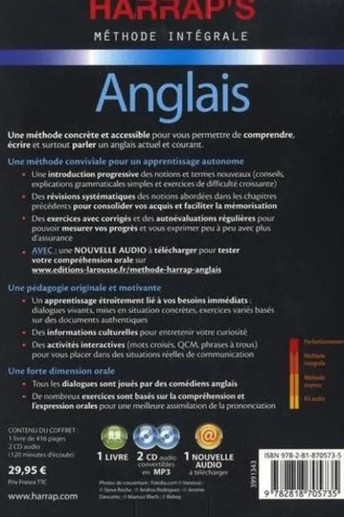 Harrap's méthode intégrale Anglais. Avec 2 CD audio, Sandra Stevens