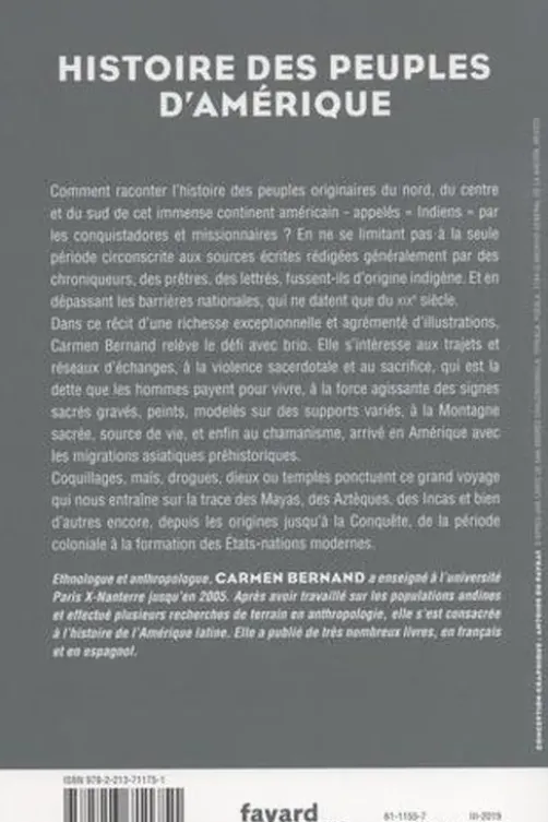 Histoire des peuples d'Amérique, Carmen Bernand