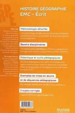 Histoire Géographie - Enseignement moral et civique - Ecrits. Concours Professeur des Ecoles + Master MEEF, Edition 2023, Céline Sala