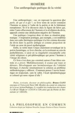 Homère. Une anthropologie poétique de la vérité, Bruno Cany