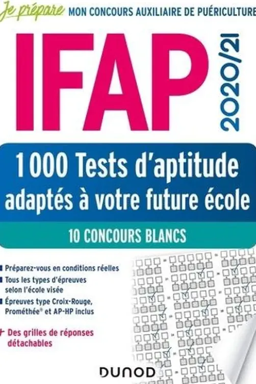 IFAP 1000 Tests d'aptitude adaptés à votre future école. 10 concours blancs, Edition 2020-2021, Didasko Santé