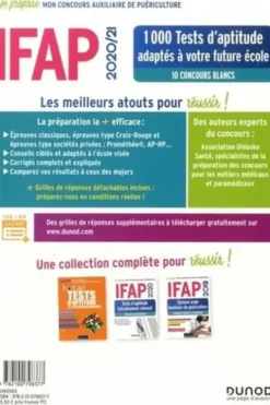 IFAP 1000 Tests d'aptitude adaptés à votre future école. 10 concours blancs, Edition 2020-2021, Didasko Santé