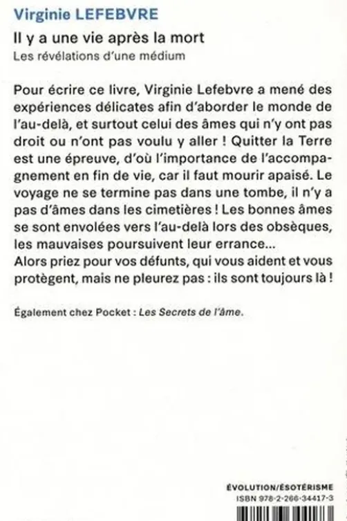 Il y a une vie après la mort. Les révélations d'une médium, Virginie Lefebvre