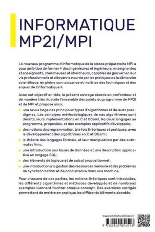 Informatique MP2I/MPI. CPGE 1re et 2e années, Edition 2021, Vincent Barra