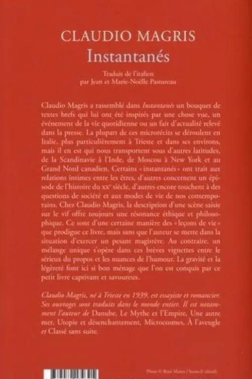 Instantanés, Claudio Magris