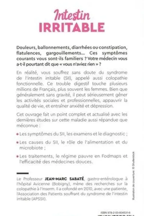 Intestin irritable. Equilibrez votre microbiote et faites la paix avec votre côlon !, Jean-Marc Sabaté