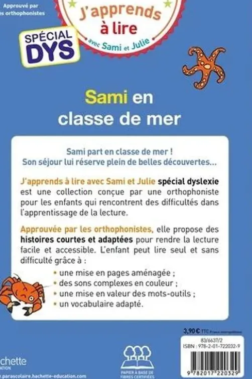J'apprends à lire avec Sami et Julie : Sami et Julie en classe de mer [ADAPTE AUX DYS, Marion Fallot