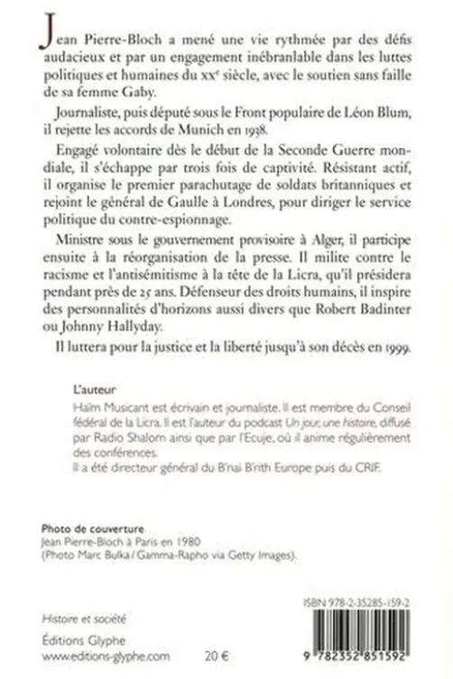 Jean Pierre-Bloch. De tous les combats, Haïm Musicant