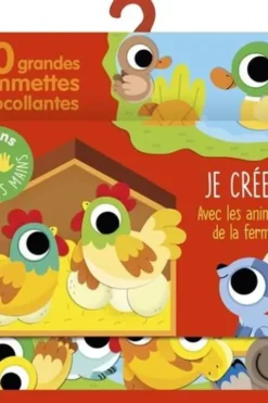 Je crée... Avec les animaux de la ferme. 60 grandes gommettes autocollantes, Marta Sorte