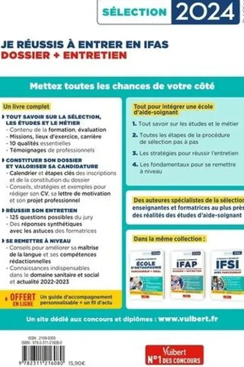 Je réussis à entrer en IFAS. Dossier + Entretien, Edition 2024, Marion Gauthier
