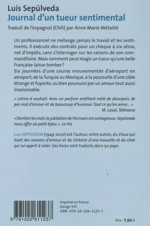 Journal d'un tueur sentimental, Luis Sepulveda