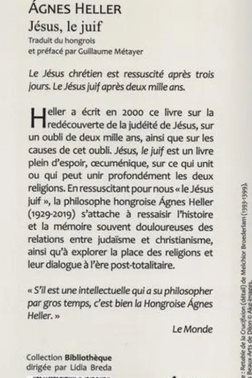 Jésus, le juif, Agnes Heller