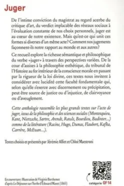 Juger. Introduction, choix de textes, commentaires, glossaire et bibliographie, Edition 2025-2026, Jérémie Alliet